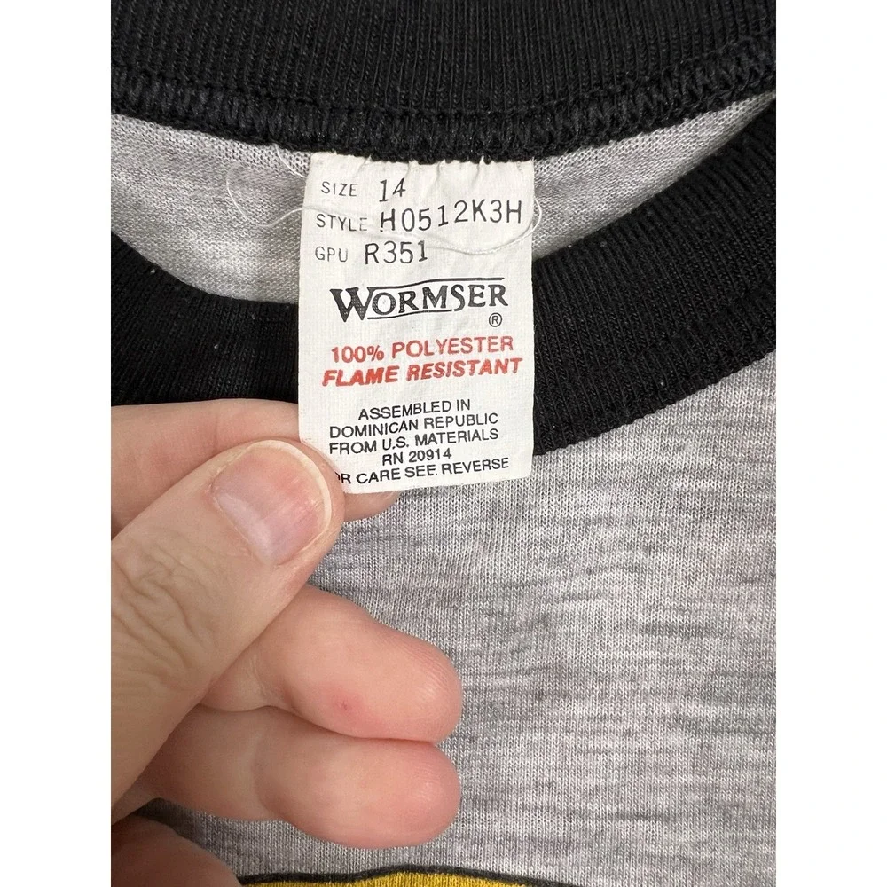 Jurassic Park Kids‎ Long Sleeve Raglan Shirt Gray Black Dinosaur Graphic Size 14